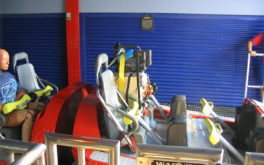 Camera and test dummy on Millennium Force