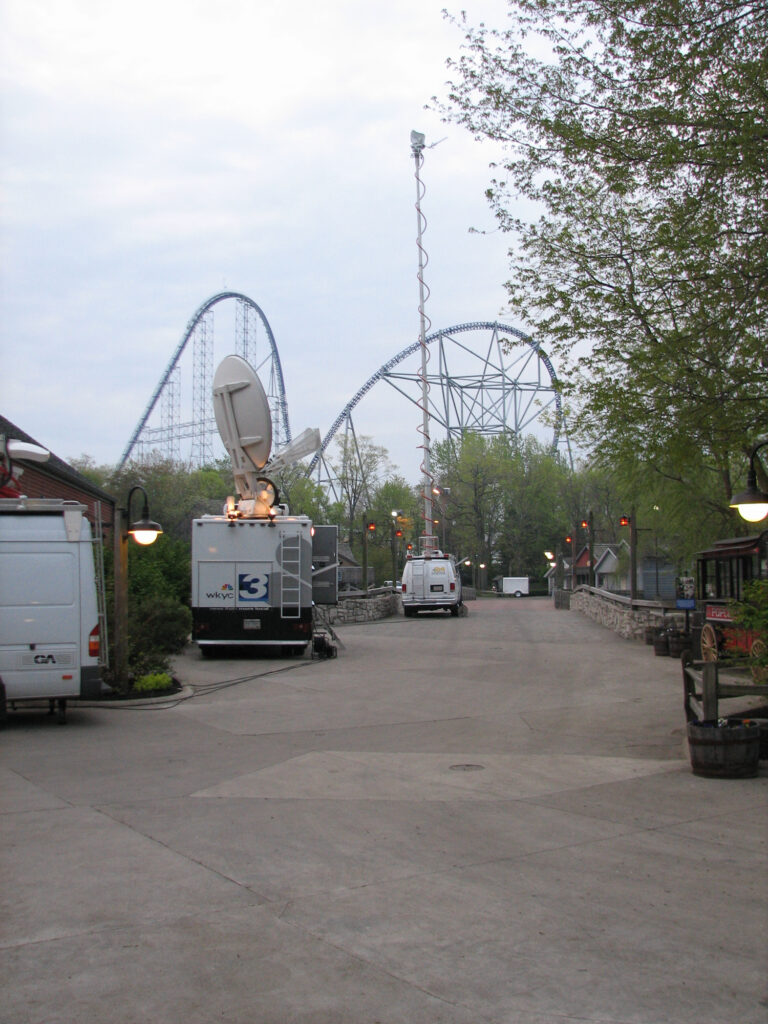 Media Trucks at Cedar Point