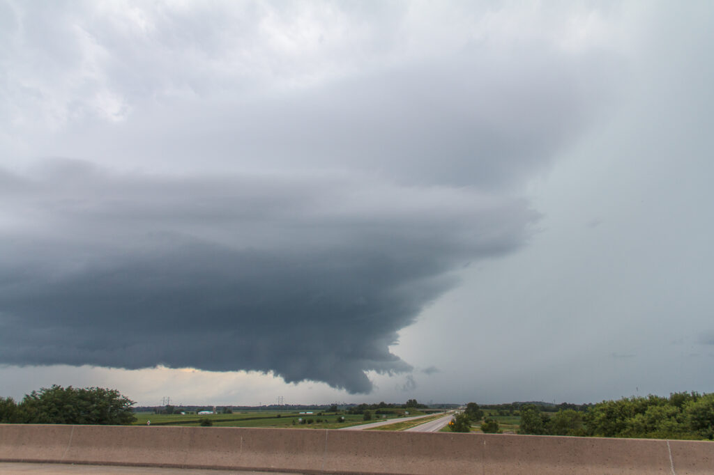 Storm crossing US 218