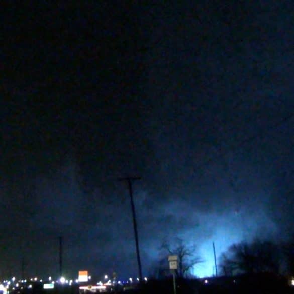 Tornado near Rowlett, Texas on December 26, 2015. This tornado was rated EF-4.