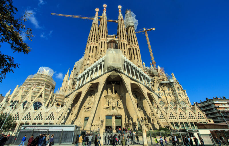 La Sagrada Familia in Barcelona, Spain.