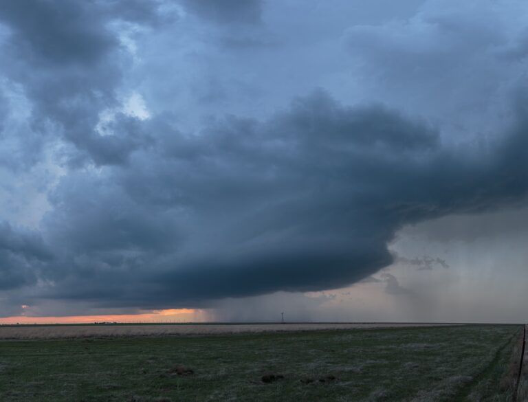A storm drops rain in the Texas Panhandle on April 16, 2017