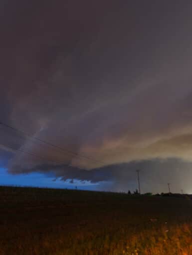 Supercell north of Tulsa