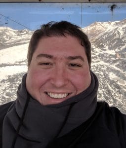 Selfie on the gondola up to the summit of Mount Etna