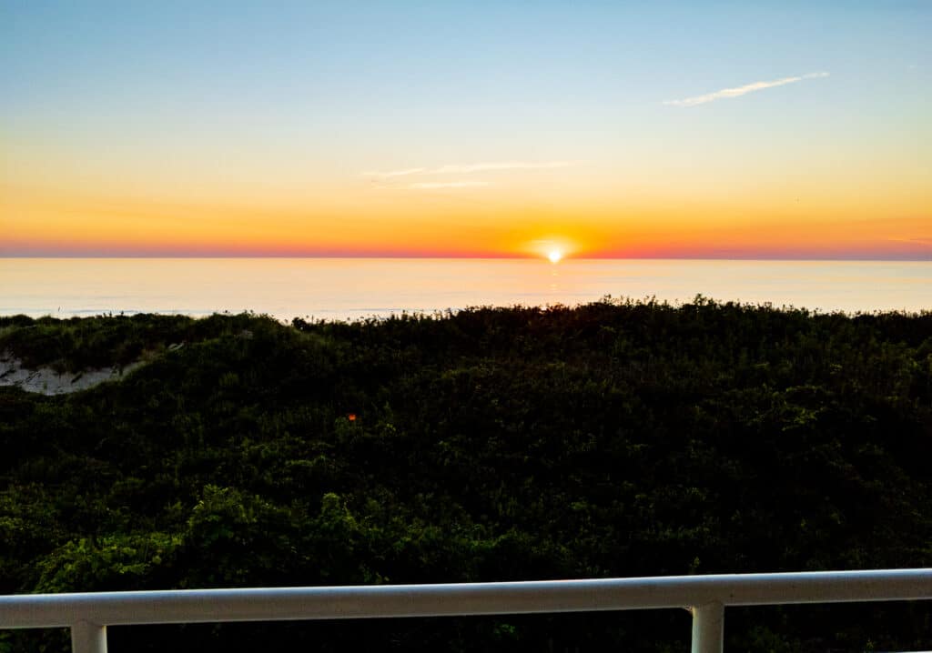 Sunrise from my Ocean Facing room at the Hampton Inn Outer Banks/Corolla