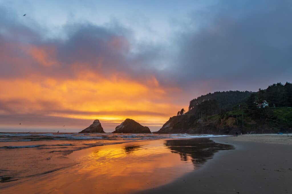 Heceta Head Lighthouse State Scenic Viewpoint Sunset