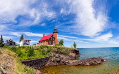 Lighthouse in Eagle Harbor, Michigan