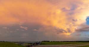 Sunset on a Kansas Supercell