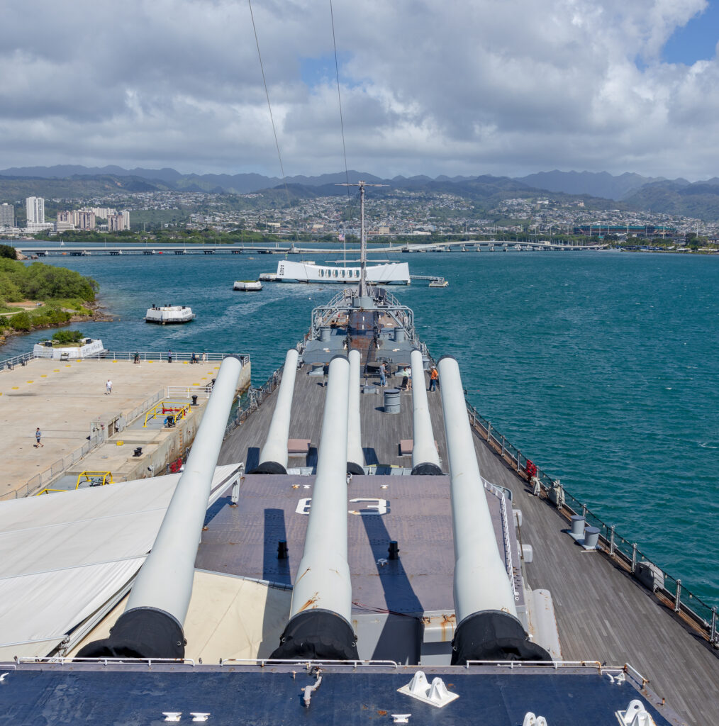 USS Arizona Memorial from USS Missouri