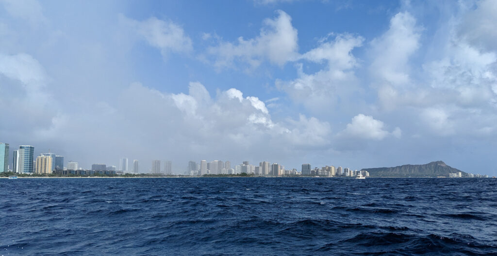 Waikiki Beach from a charter boat