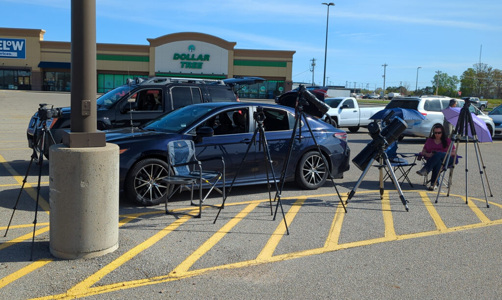 Our setup in the Academy parking lot in Poplar Bluff MO