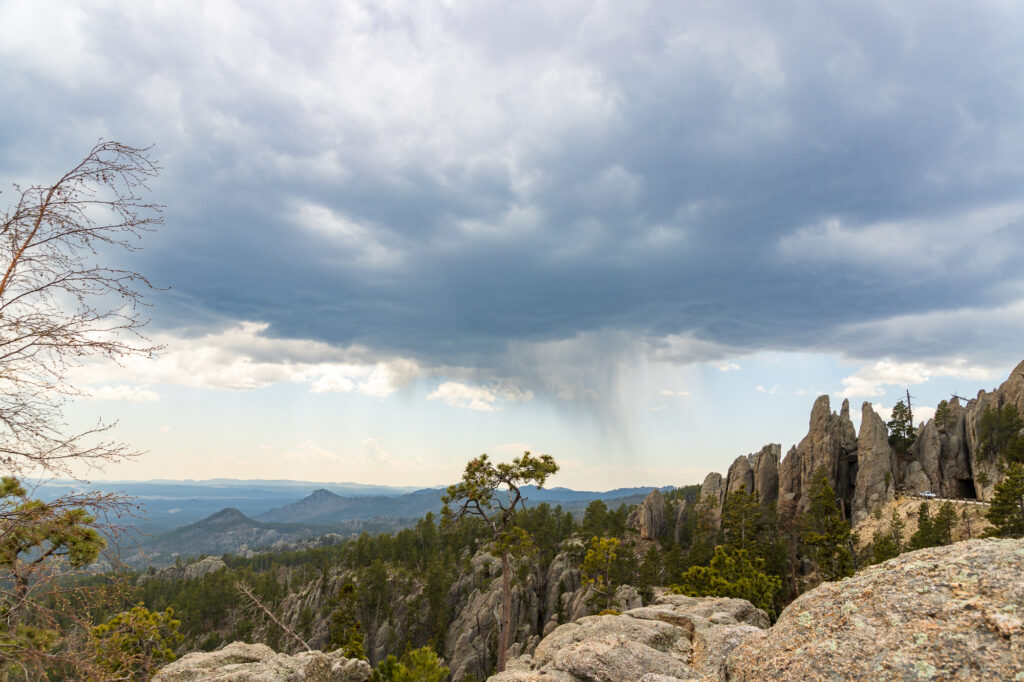 Rainshower over Needles