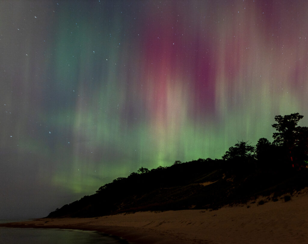 Auroras over Muskegon Michigan