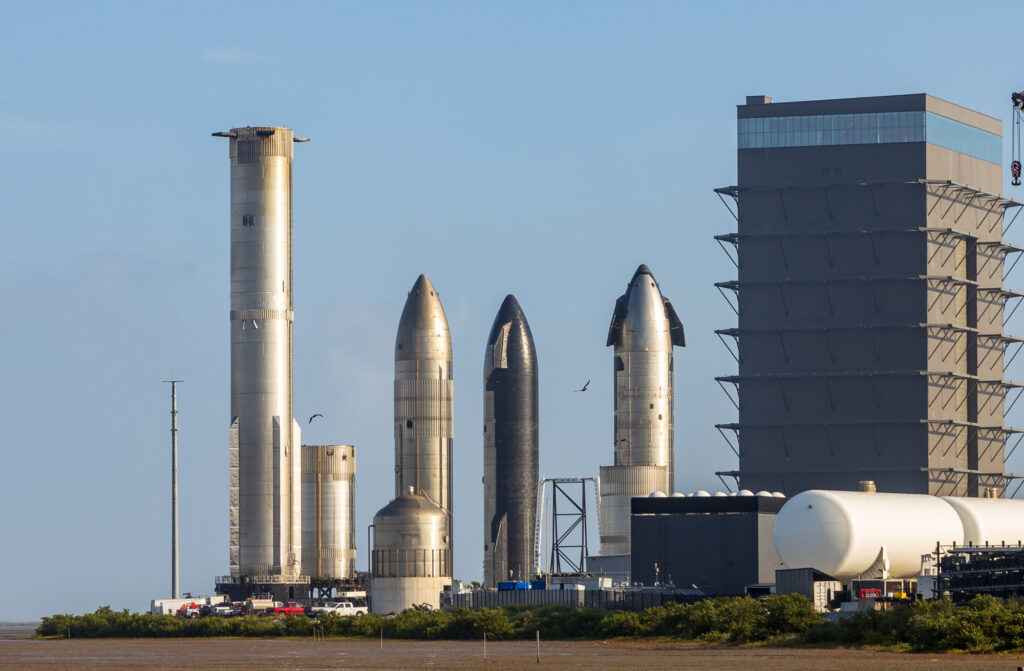 SpaceX Rocket Garden at the Starfactory in Boca Chica Texas