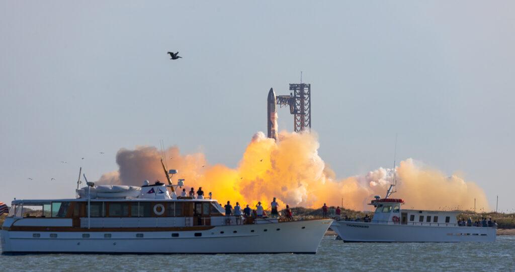 Starship Lifting Off from Starbase