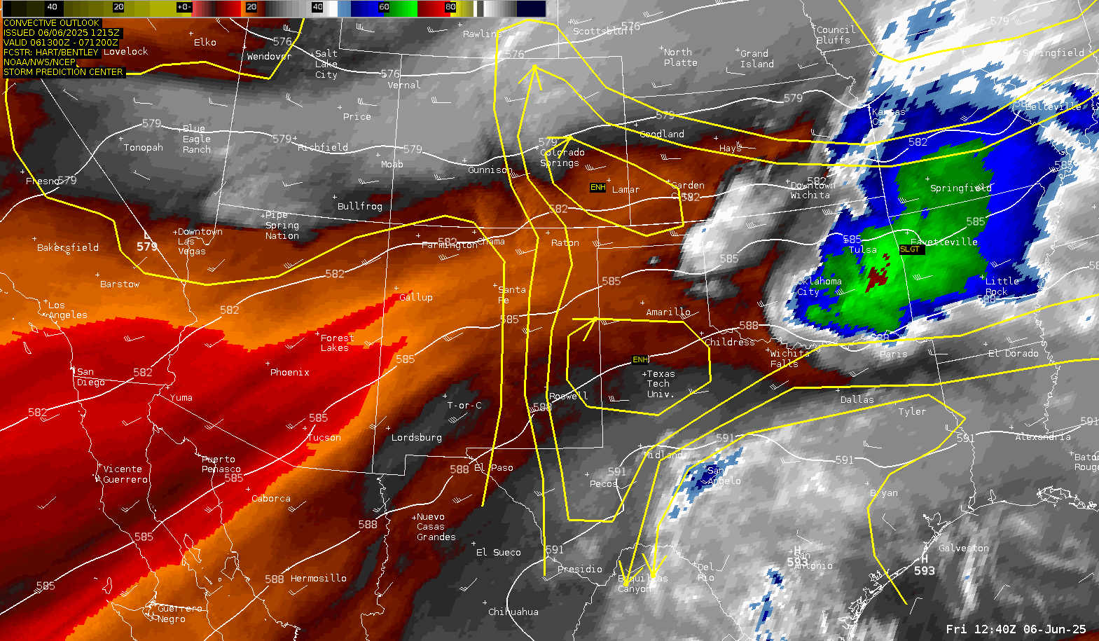 Water Vapor Loop 15Z/10 am CDT June 6, 2025